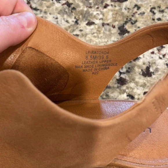 NWOT Lucky Brand Ratonda Leather Block Heels - Picture 8 of 10